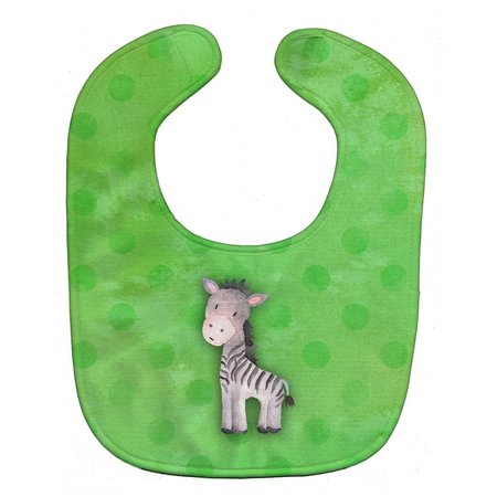 CAROLINES TREASURES Polkadot Zebra Watercolor Baby Bib BB7377BIB